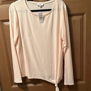 LOFT Light Pink Long Sleeve Women's Top